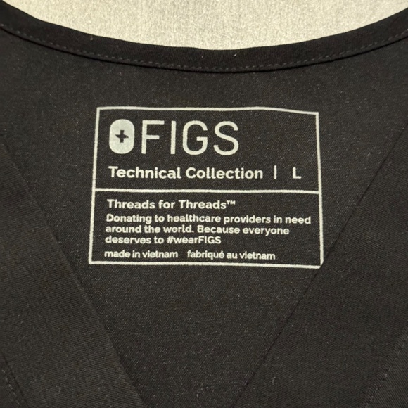 NWOT Figs Leon Men’s Scrub Top - Men’s Large (L) - Black - Picture 4 of 4